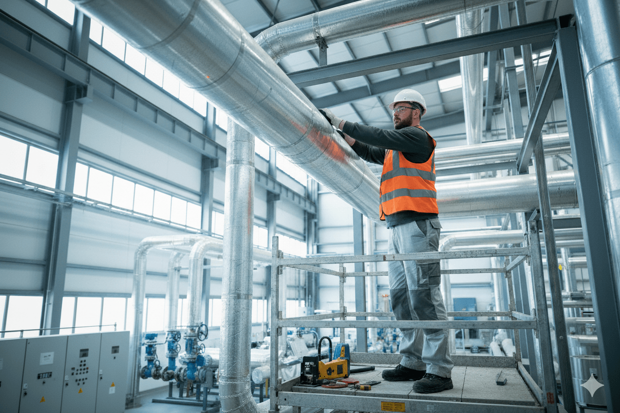 Calorifugeage de réseaux dans une installation industrielle